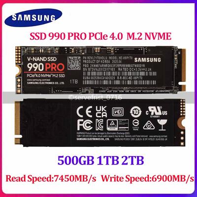 SAMSUNG 2TB 990 PRO PCIe 4.0 NVMe M.2 SSD Solid State Hard Drive