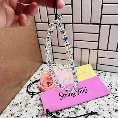 String Ting City Drip Ting Crystal Wristlet Phone Strap Stringting