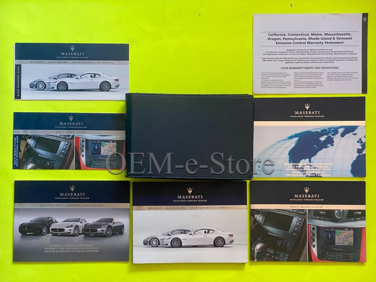 2011 Maserati Granturismo & S Automatic Owners Operating Manual