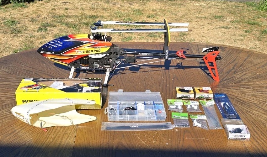 Align TREX 500 Pro 3D RC Helicopter Upgraded With Scorpion Motor