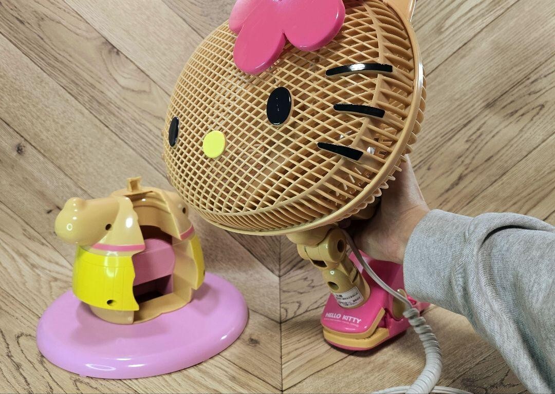 Sanrio Hello Kitty Crip & Personal Electric Fan DPM-185KT Sun Tan