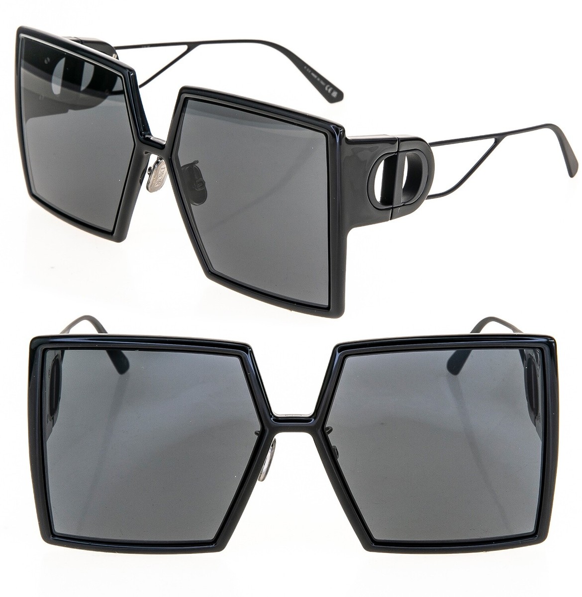 CHRISTIAN DIOR MONTAIGNE Matte Black 30Montaigne SU Oversized