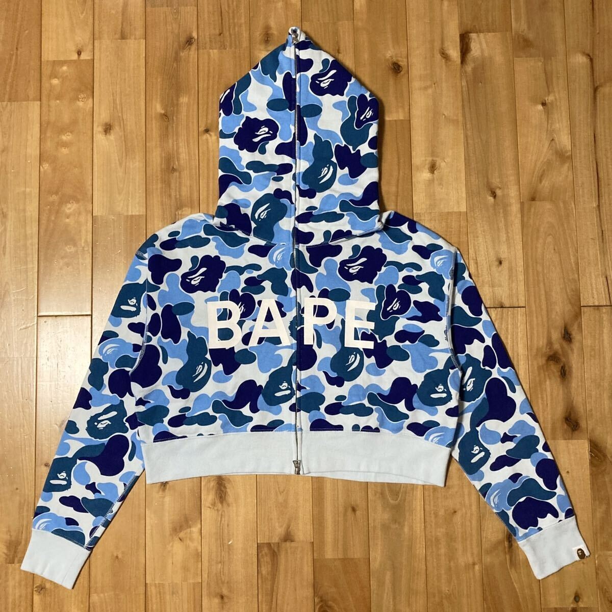 BAPE ABC camo full zip hoodie Blue ladies A Bathing Ape Size M | eBay