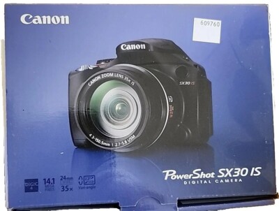 Brand New Canon Powershot SX30 IS 14MP Digital Camera W/Charger