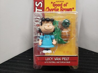 Memory Lane Peanuts Lucy Van Pelt with Football and Display Base