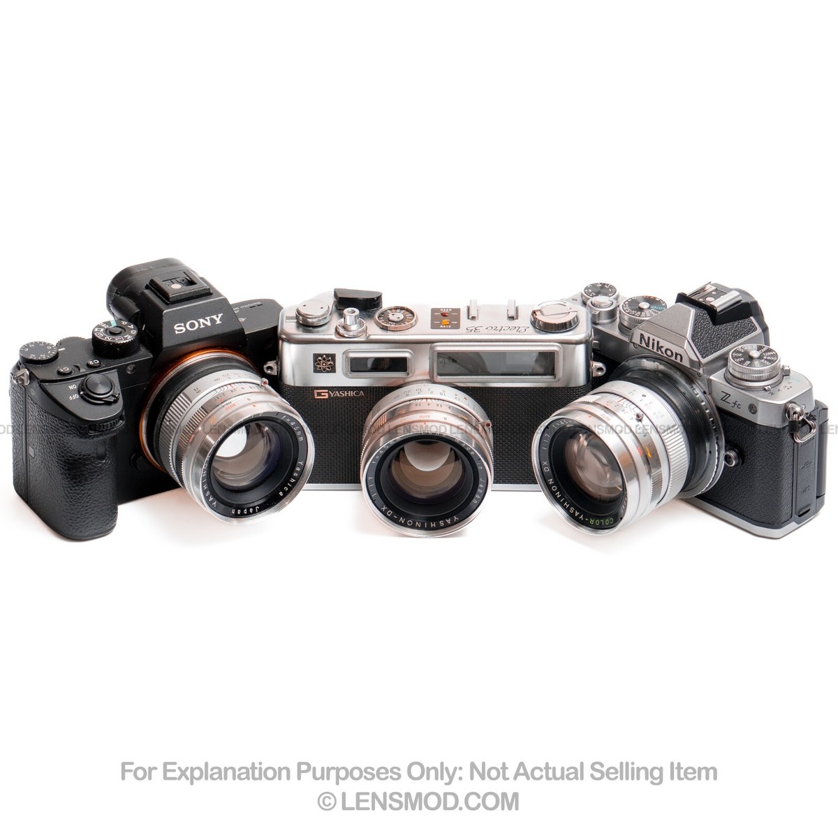 Yashica Electro 35 GSN Yashinon 45mm F1.7 Mod. Lens for Sony E, FE