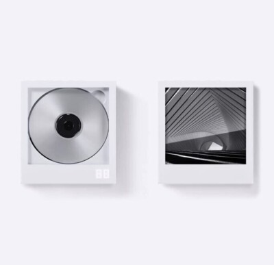 KM5 Instant Disk Audio CP1 Bluetooth CD Player White CD Jacket