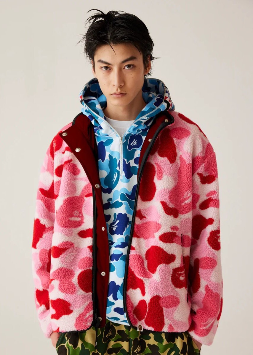 A BATHING APE Men's ABC CAMO BOA RIPSTOP REVERSIBLE JACKET