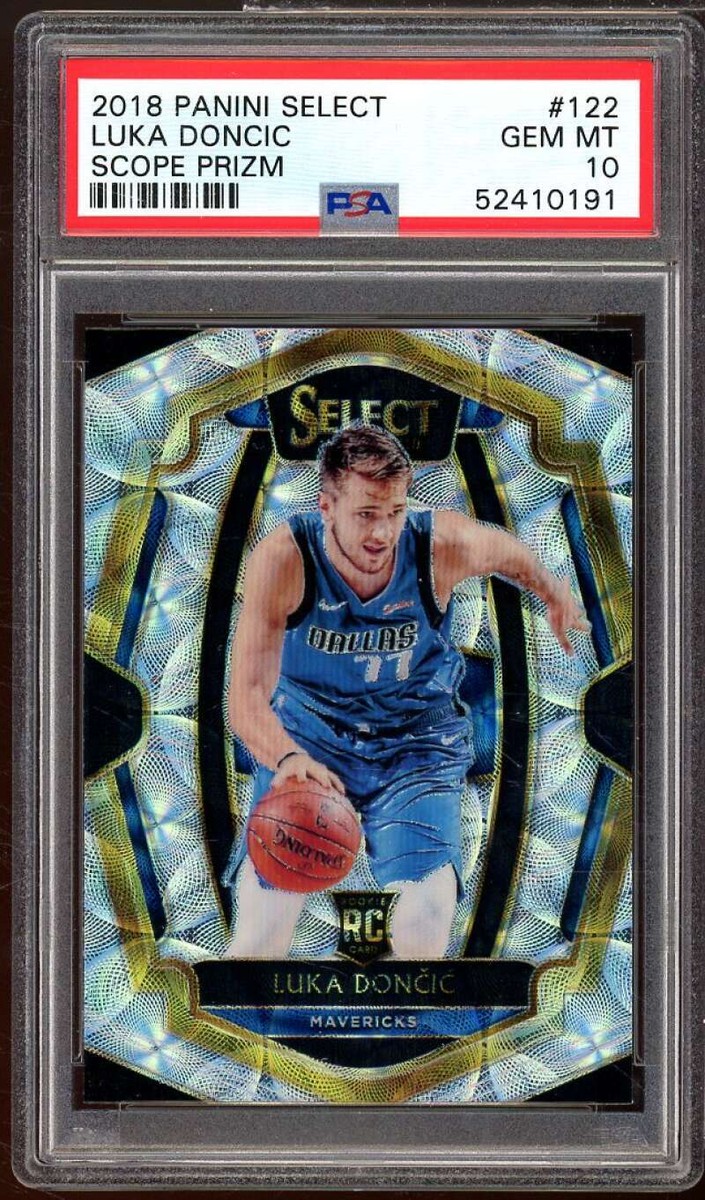 Luka Doncic Rookie Card 2018-19 Panini Select Scope Prizm #122 PSA