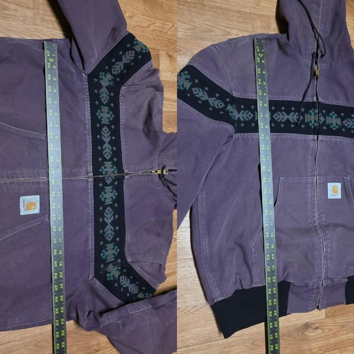 Carhartt Active Jacket Native American Pattern Size Large Purple