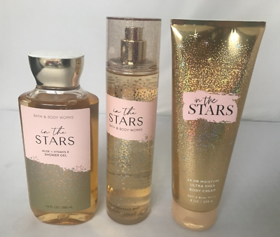 Bath & Body Works IN THE STARS Mist Body Cream & Shower Gel 3 PCS