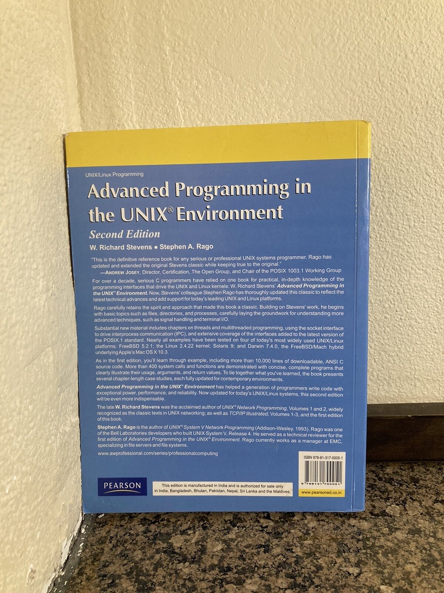 Advanced Programming In The Unix Environment Stevens Rago Pearson