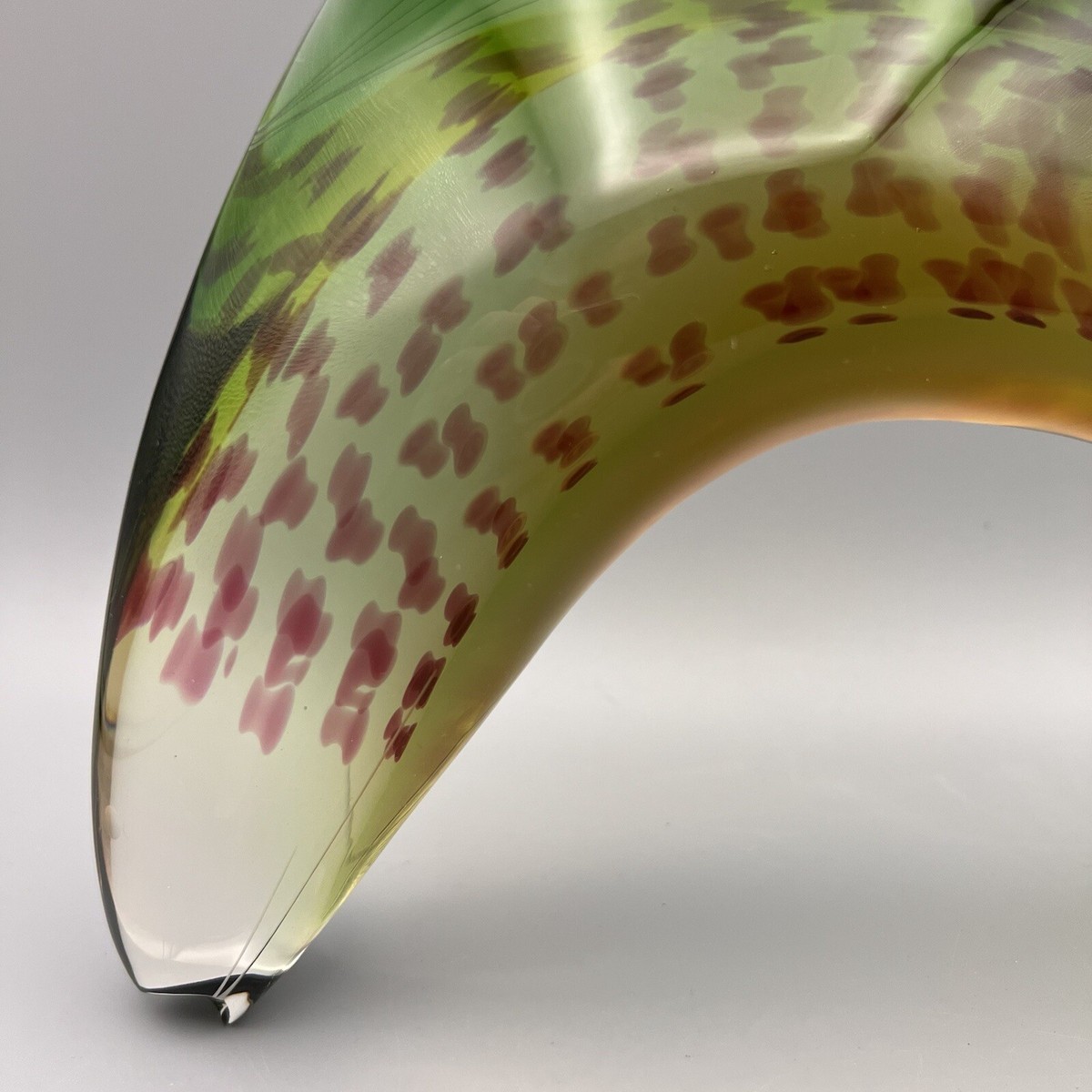 チェコスロバキア EXBOR 魚 インテリア☆置物 ガラス製 全長33cm