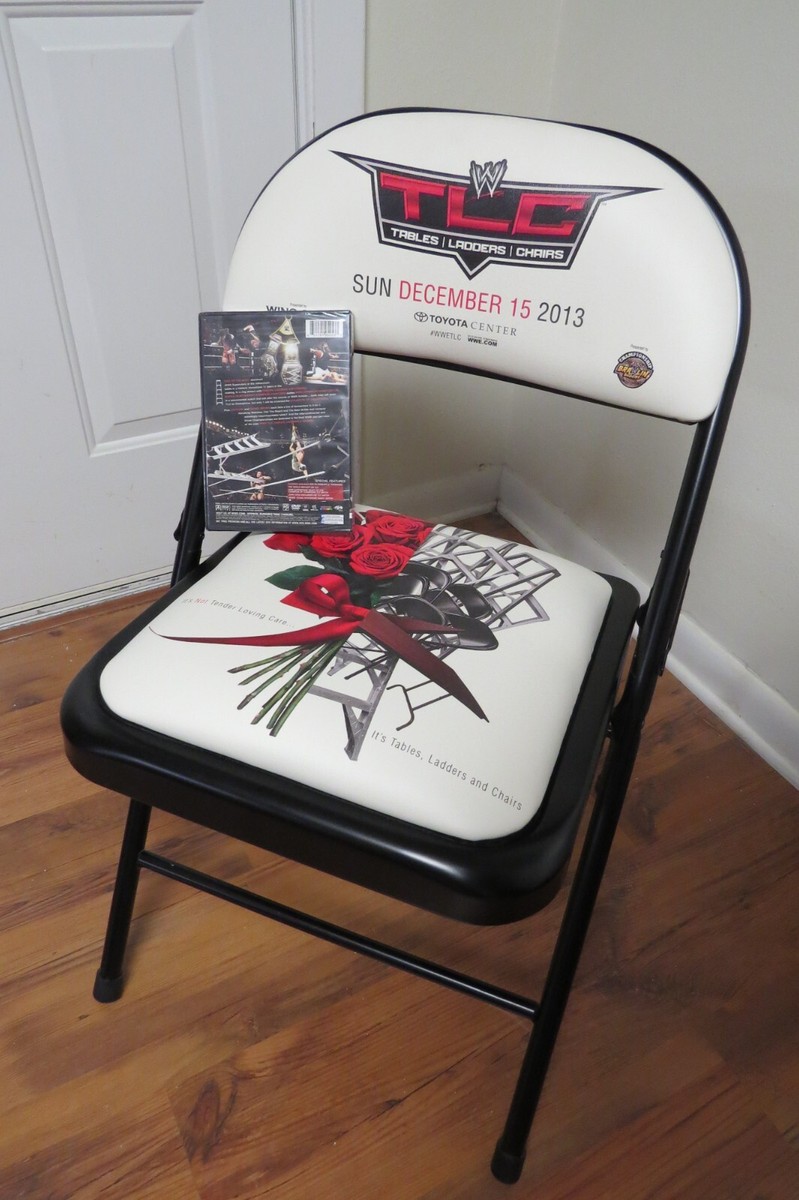 WWE 2013 TLC PPV Ring Side Folding Chair with a Sealed DVD Copy of