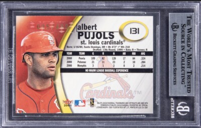 2001 Fleer EX Albert Pujols RC 5/499 Rare Rookie Card #131 JERSEY