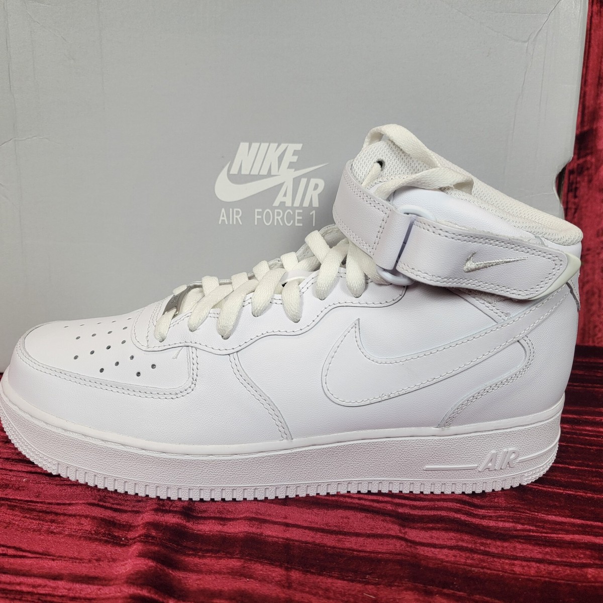 Nike Air Force 1 One Mid Triple White All Leather Original CW2289