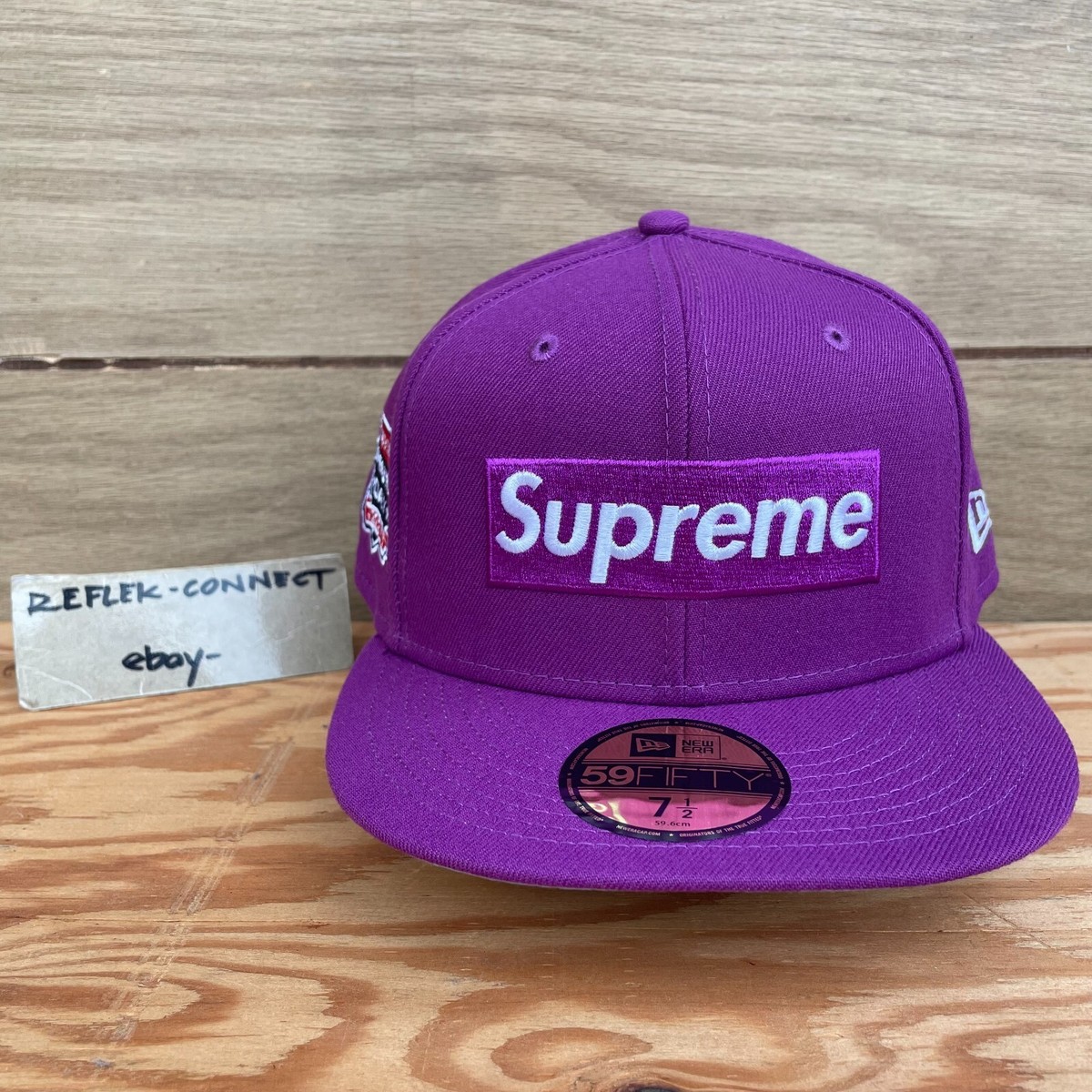 NWT SUPREME NEW ERA Box Logo Opening Day 2021 Grape Icy uv fitted