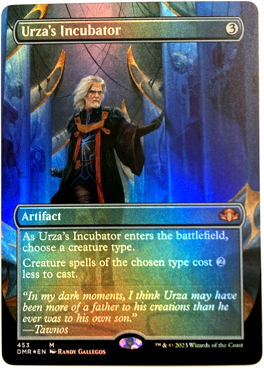 MTG Urza's Incubator *BORDERLESS FOIL* Dominaria Remastered 453 NM