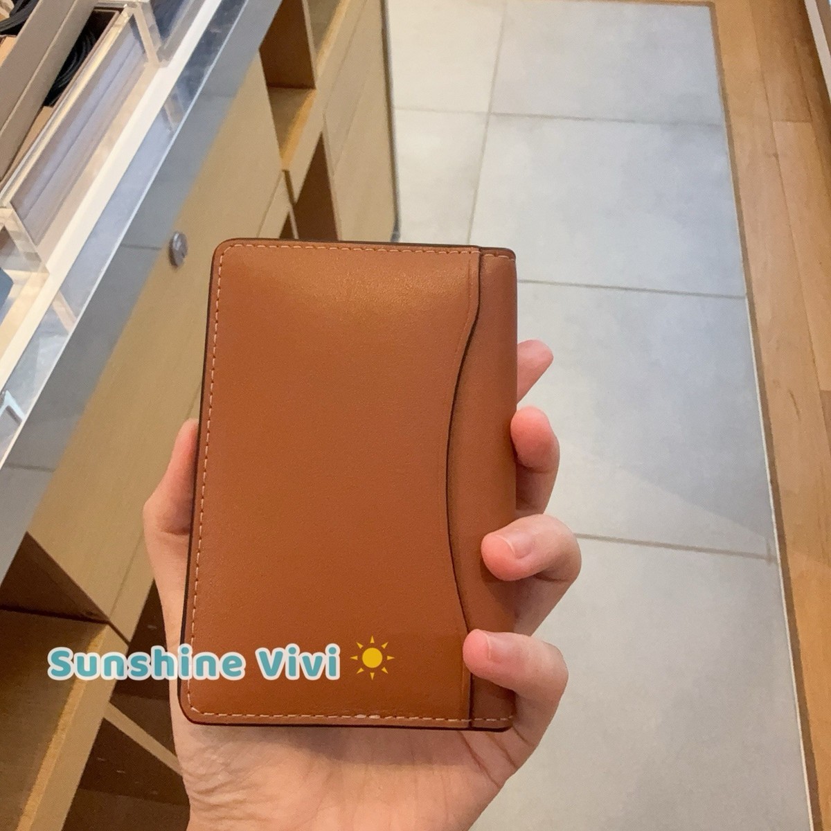 NWT Coach CBJ74 Id License Credit Card Wallet Leather Tan | eBay