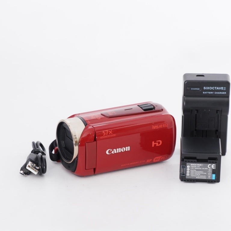 Canon Digital Video Camera iVIS HF R52 Red IVISHFR52RD 32x zoom