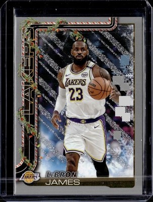 2025-26 Topps Holiday #H119 LeBron James Silver Glitter Lakers
