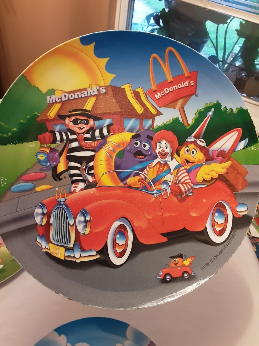 Vintage McDonalds / Ronald McDonald Melamine Plates~Set Of 3