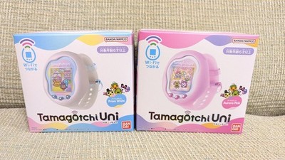 Tamagotchi Uni Aurora Pink & Prism White Color Premium Bandai