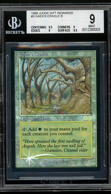 Gaea's Cradle - judge foil, BGS 9 quad++ MINT. MTG (pop 1 of 49