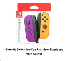 Nintendo Switch Neon Purple Joy-Con with Wrist Strap for sale