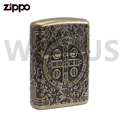 Zippo Constantine Windproof Armor St. Benedict Design Lighter