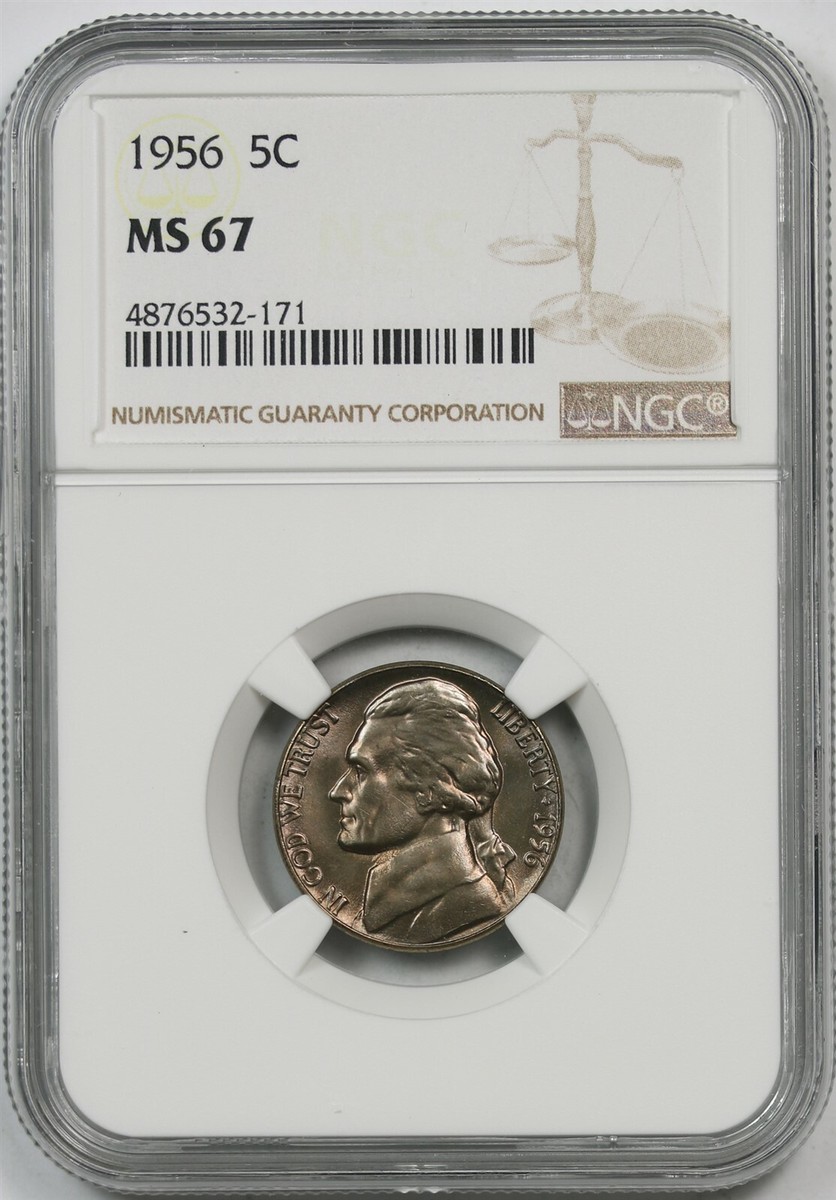 1956 5C NGC MS 67 Jefferson Nickel | eBay