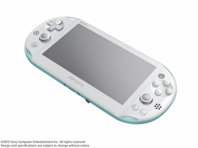USED PS Playstation vita Wi-Fi model LIGHT BLUE WHITE PCH-2000