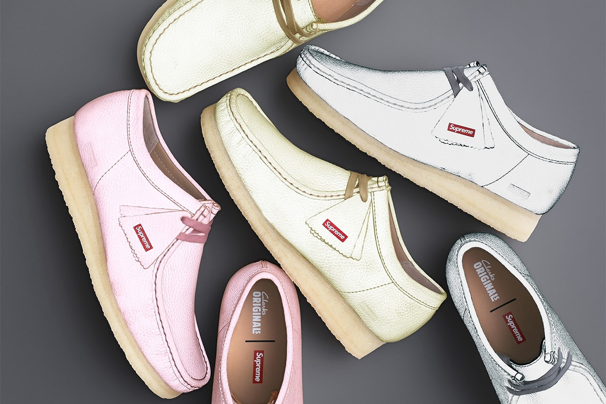 Supreme × Clarks Reflective Wallabee Pink 25SS Week 17 UK 4-13 | eBay