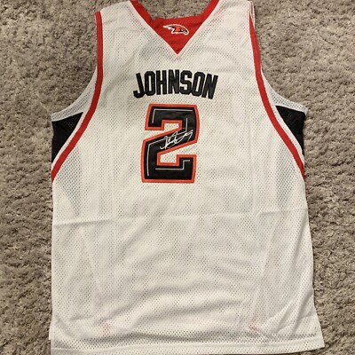 ISO Joe Johnson NBA SIGNED custom ATLANTA HAWKS Basketball JERSEY