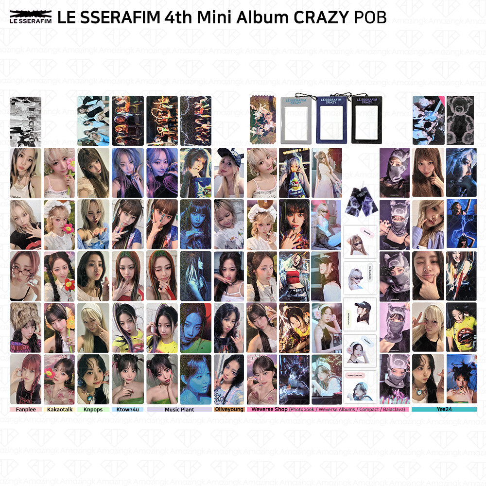 Le Sserafim 4th Mini Album CRAZY KKT Weverse Shop Oliveyoung Yes24