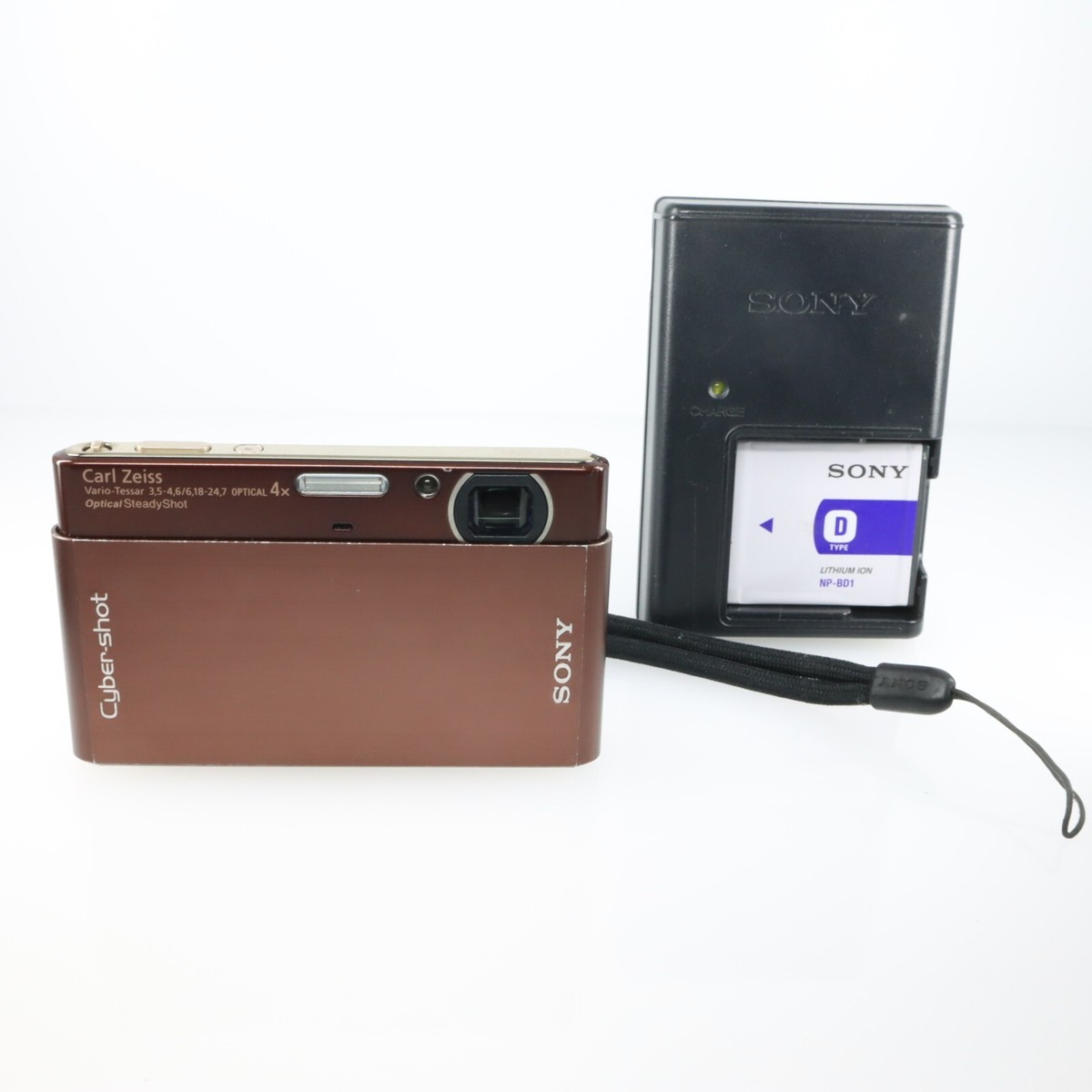 SONY DSC-T77 Digital Camera Brown Cyber Shot 4.0x Optical Zoom