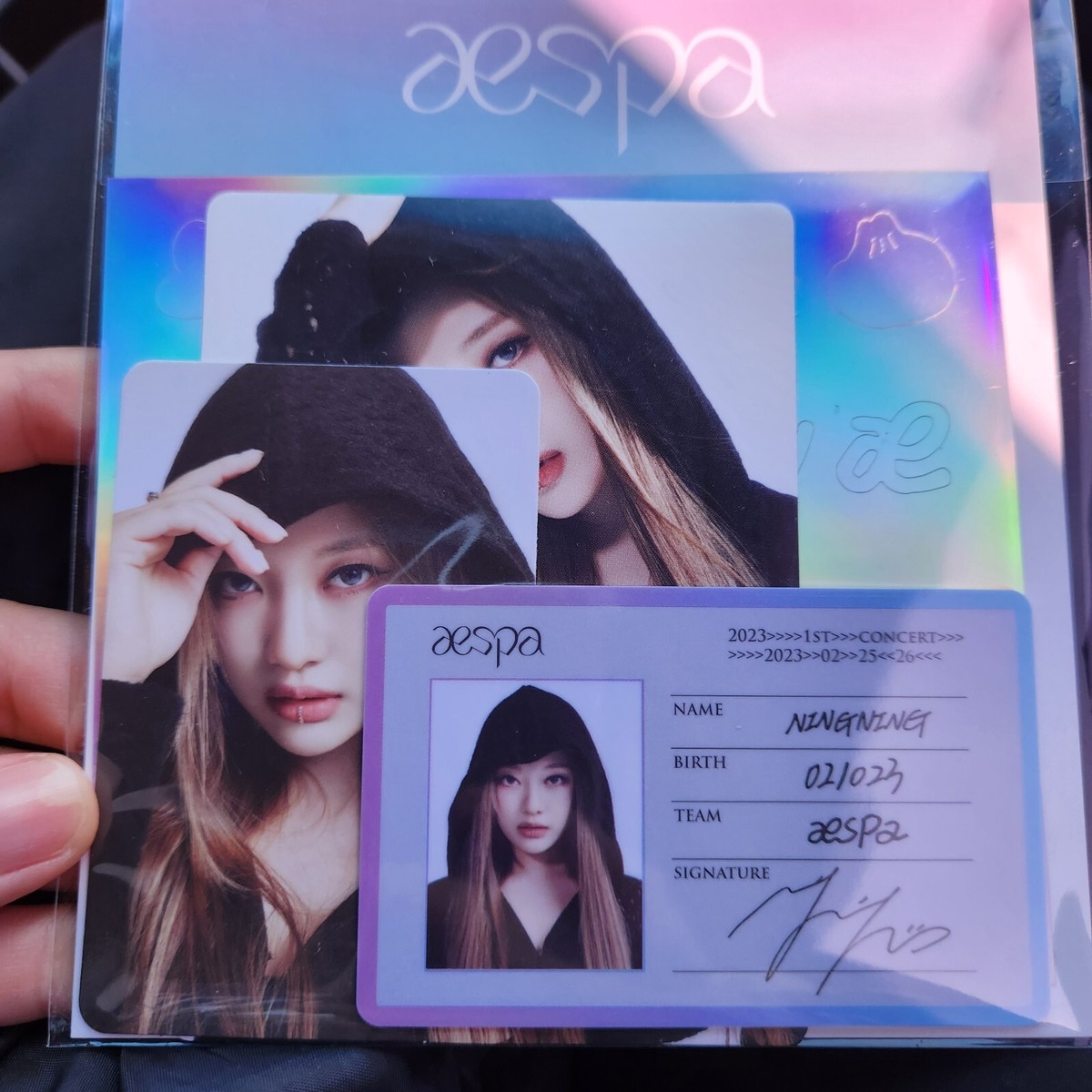 AESPA ID CARD DECO STICKER PHOTOCARD SYNK HYPER LINE 1st CONCERT