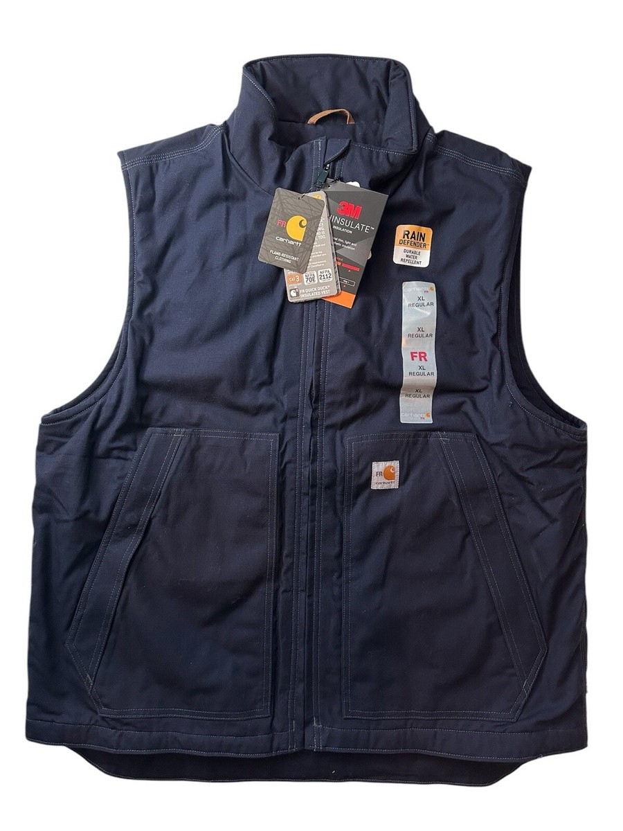 New Carhartt Mens FLAME-RESISTANT QUICK DUCK VEST Flame Resistant