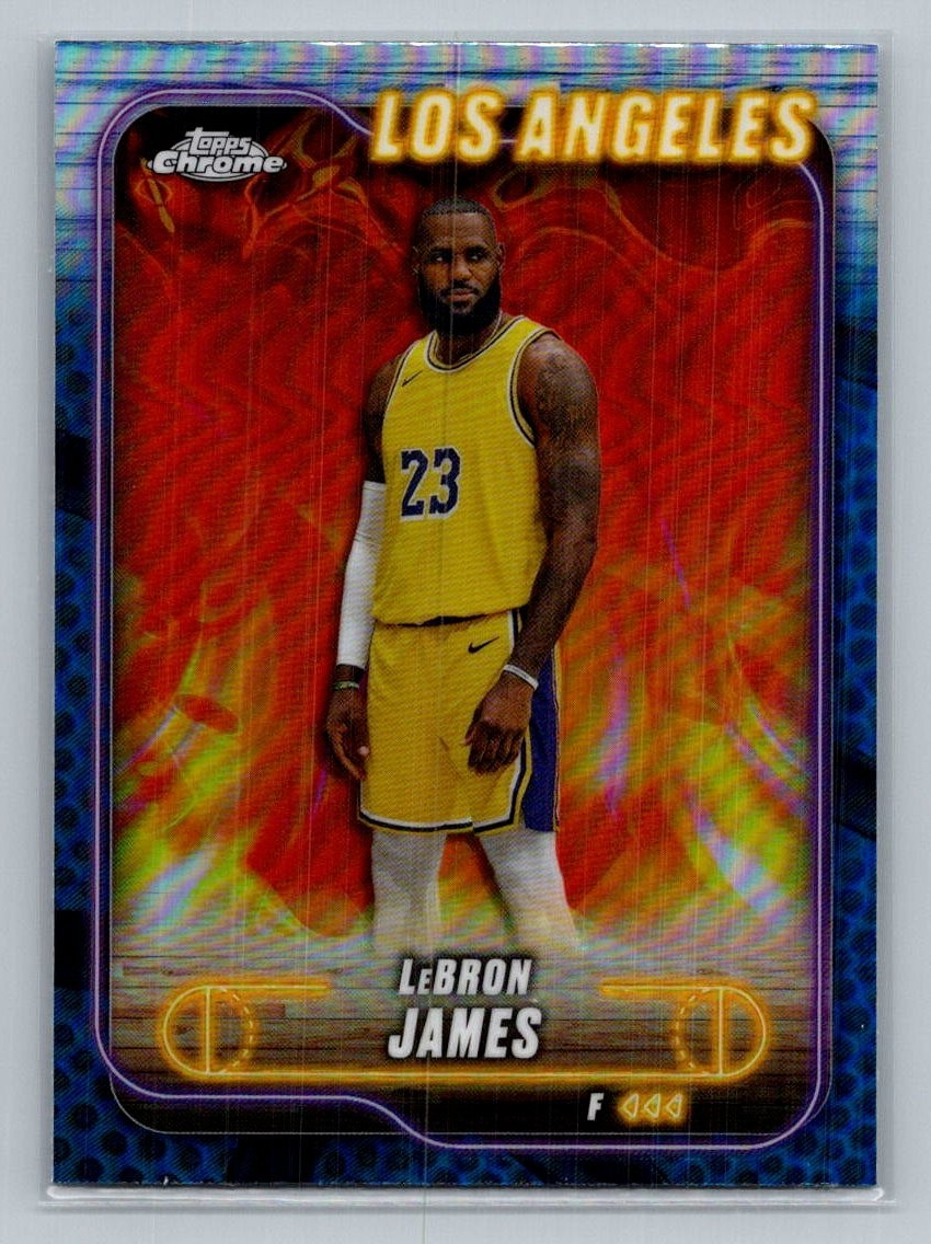 2024-25 Topps Chrome Basketball - LeBron James #22 Blue Basketball