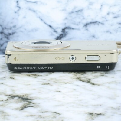 SONY Cyber-Shot DSC-W350 Gold Digital Camera 4x Zoom 14.1MP Japan