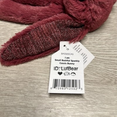 AUTHENTIC❗️Jellycat SMALL bashful sparkly Cassis bunny- NWT