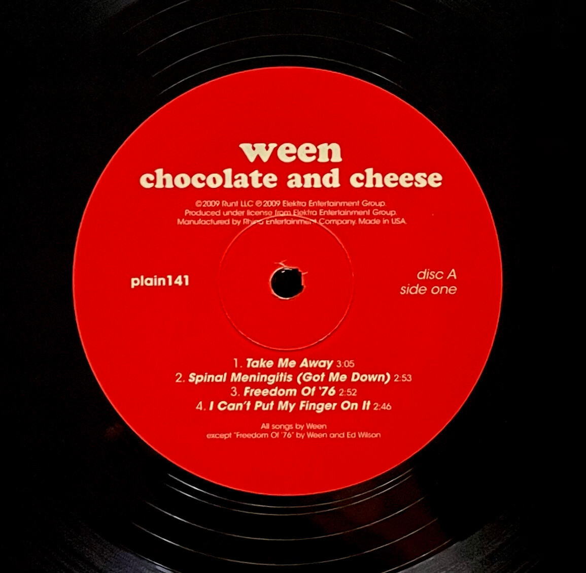 Vtg WEEN Album CHOCOLATE & CHEESE Record PLAIN RECORDINGS Vinyl