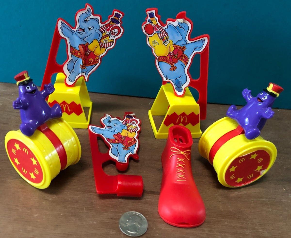 RARE Vintage Under the Big Top Circus 1994 1995 McDonald's Toys