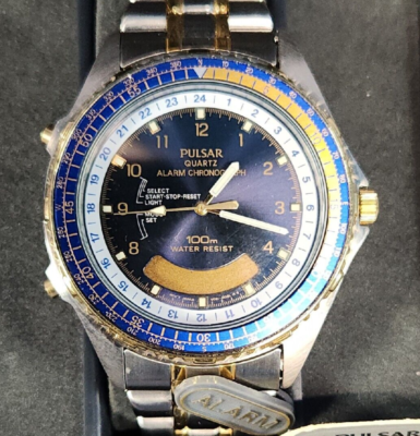 Pulsar By Seiko Men's 40mm Chronograph Watch V051-0020 Ana-Digi