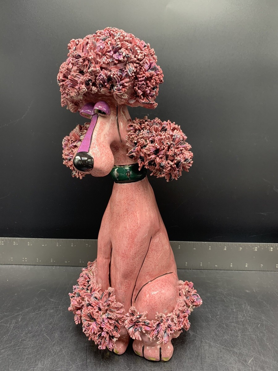 Vtg Lynda Corneille SWAK Pink Poodle Dog Sasha Porcelain Figure