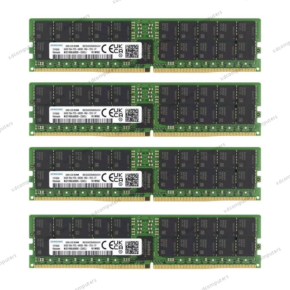 Samsung (4 x 64GB) 256GB 4800MHz REG ECC RAM DDR5 RDIMM PC5-4800B