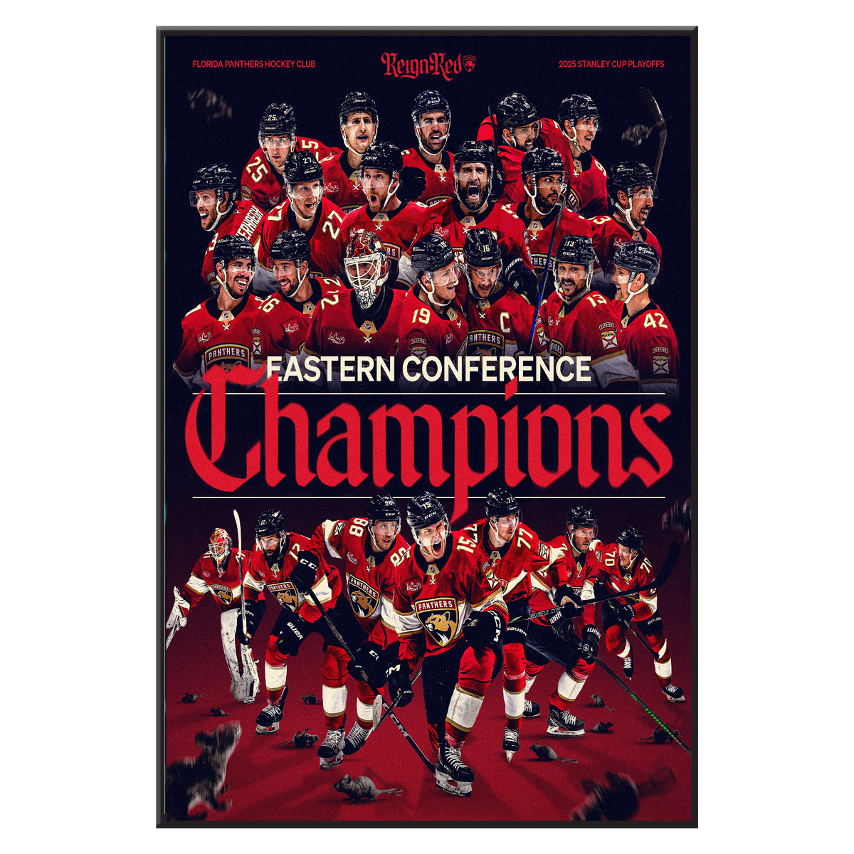 Florida Panthers 2025 Eastern Conference Champions Poster 11 x 17