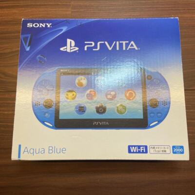 Mint-Sony PlayStation Vita Wi-Fi Model Aqua Blue PCH-2000 ZA23 w