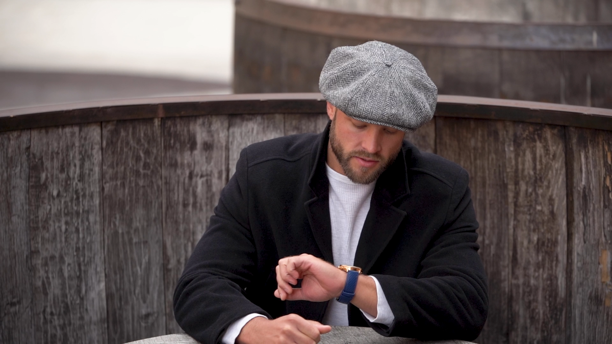 PEAKY Harris Tweed Newsboy Cap Wool Vintage Gatsby Baker Boy