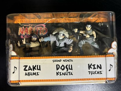 Naruto Sound NINJA FIGURE SET 3 RARE MATTEL ZAKU, DOSU, KIN MATTEL